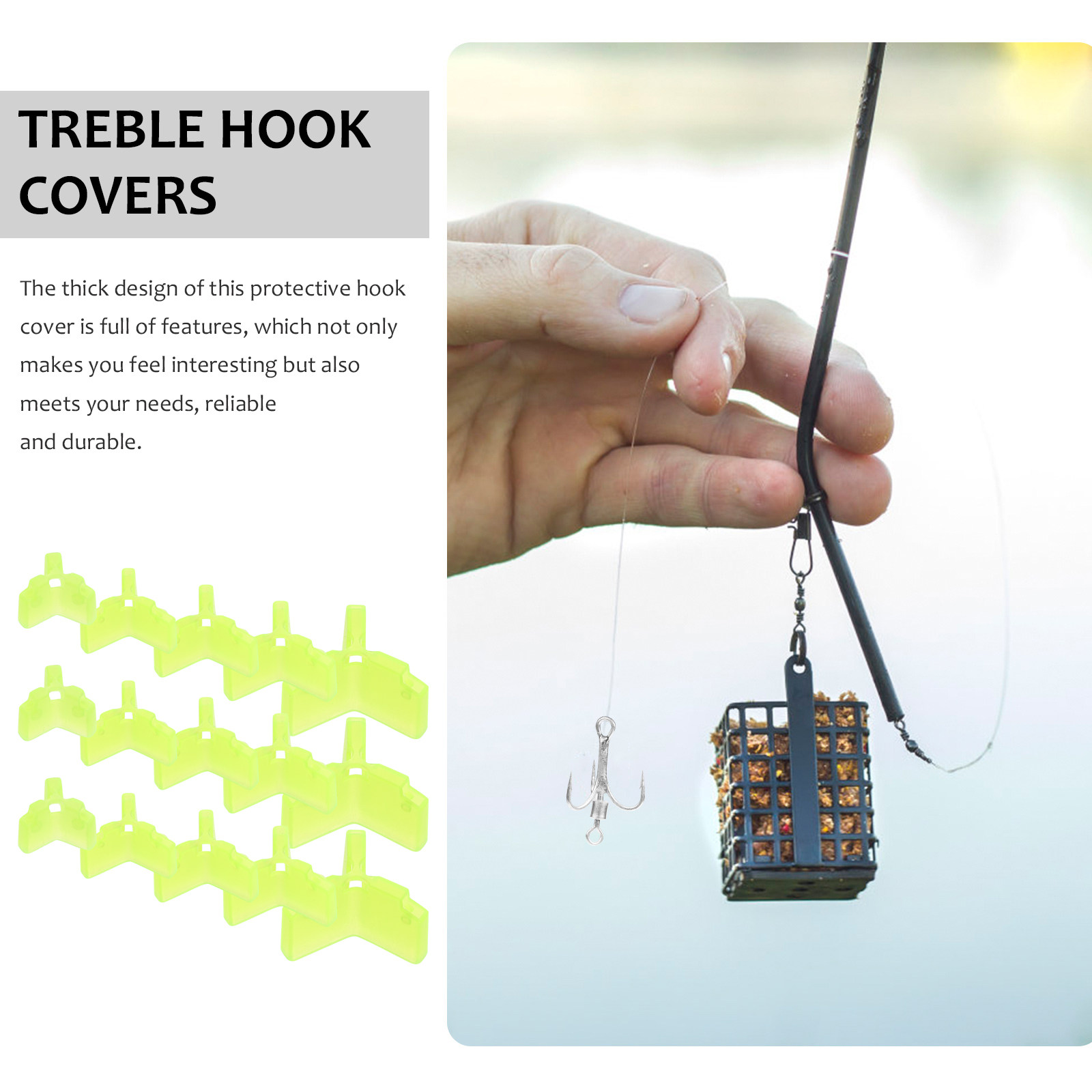 100 шт. защитных колпачков для – обзор и цена Fishing Hook Treble