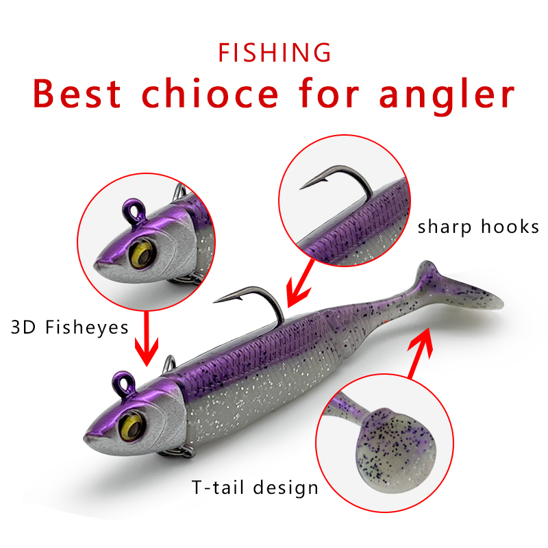 6 шт. рыболовных приманок с св – обзор и цена Fishing Hook Treble